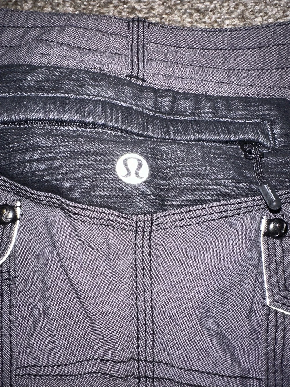 lululemon athletica Two-Tone Gray & Black Athletic Shorts